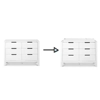 Commode 6 Tiroirs Colby - Blanc