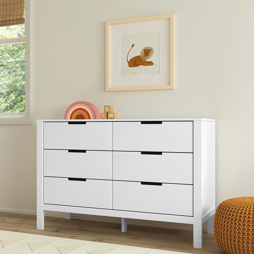 Commode 6 Tiroirs Colby - Blanc