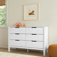 Commode 6 Tiroirs Colby - Blanc