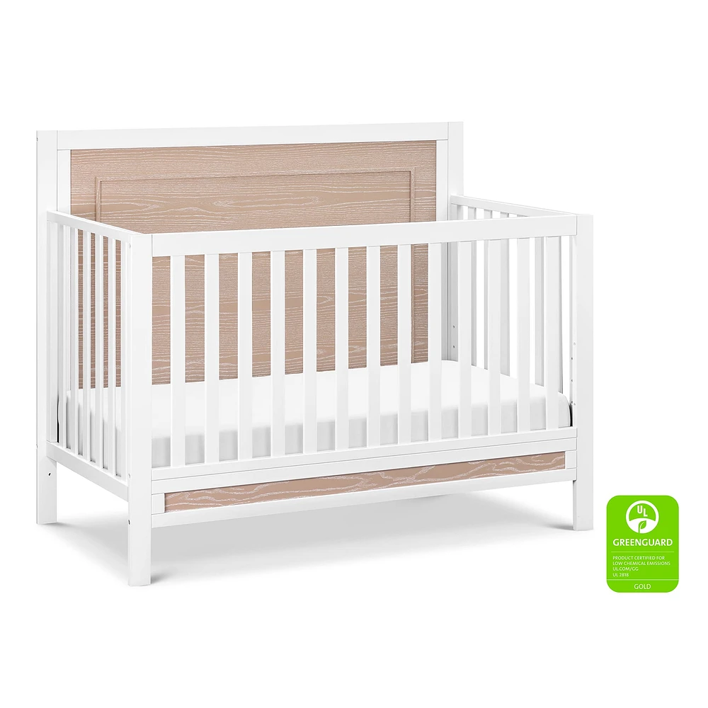 Couchette Convertible 4-en-1 Radley - Blanc et Bois Côtier