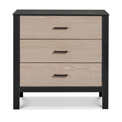 Commode 3 Tiroirs Radley - Ébène et Bois Côtier