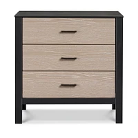Commode 3 Tiroirs Radley - Ébène et Bois Côtier