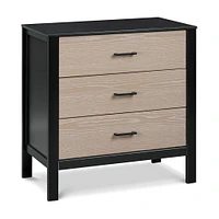Commode 3 Tiroirs Radley - Ébène et Bois Côtier