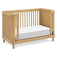 Marin with Cane 3-in-1 Convertible Crib - Honey and Honey Cane