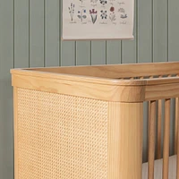 Marin with Cane 3-in-1 Convertible Crib - Honey and Honey Cane