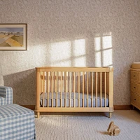 Marin with Cane 3-in-1 Convertible Crib - Honey and Honey Cane