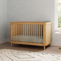 Marin with Cane 3-in-1 Convertible Crib - Honey and Honey Cane