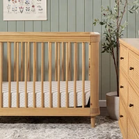Marin with Cane 3-in-1 Convertible Crib - Honey and Honey Cane