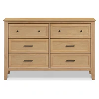 Sawyer Farmhouse 6-Drawer Dresser - Honey