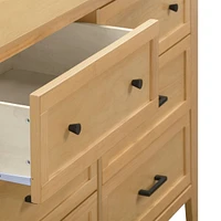 Sawyer Farmhouse 6-Drawer Dresser - Honey