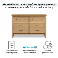 Sawyer Farmhouse 6-Drawer Dresser - Honey