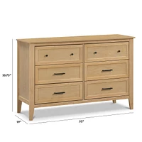 Sawyer Farmhouse 6-Drawer Dresser - Honey