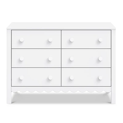 Sammy Scallop 6-Drawers Dresser - White 