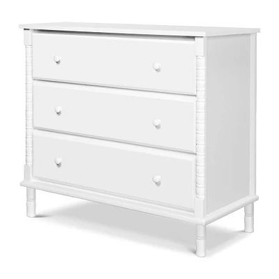 Jenny Lind Spindle 3-Drawer Dresser - White