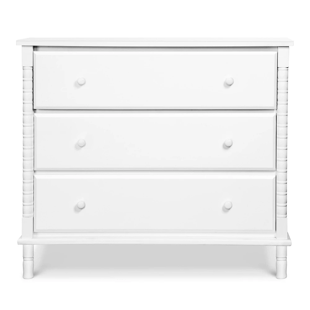 Jenny Lind Spindle 3-Drawer Dresser - White