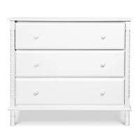 Jenny Lind Spindle 3-Drawer Dresser - White
