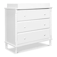 Jenny Lind Spindle 3-Drawer Dresser - White