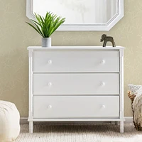 Jenny Lind Spindle 3-Drawer Dresser - White