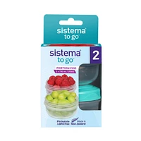 Ensemble de 2 Contenants Portionpod™ TO GO™ 210ml