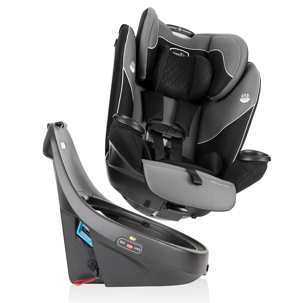 Revolve360 Rotational All-In-One Convertible Car Seat - Amherst Gray