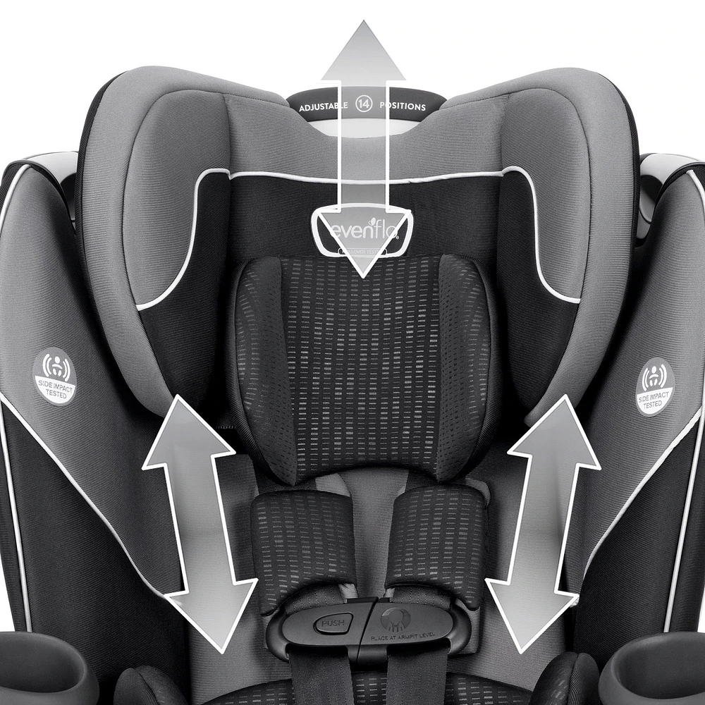 Revolve360 Rotational All-In-One Convertible Car Seat - Amherst Gray