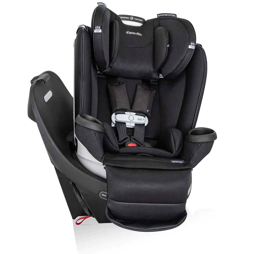 Gold Revolve360 Extend All-in-One Rotational Car Seat with SensorSafe - Onyx Black 