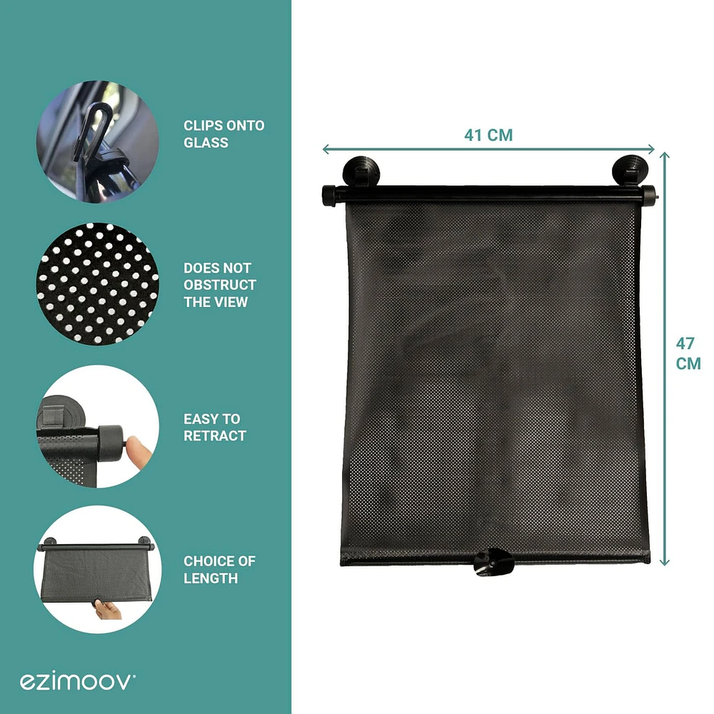 Suction Cup Car Side Window Retractable Sunshade