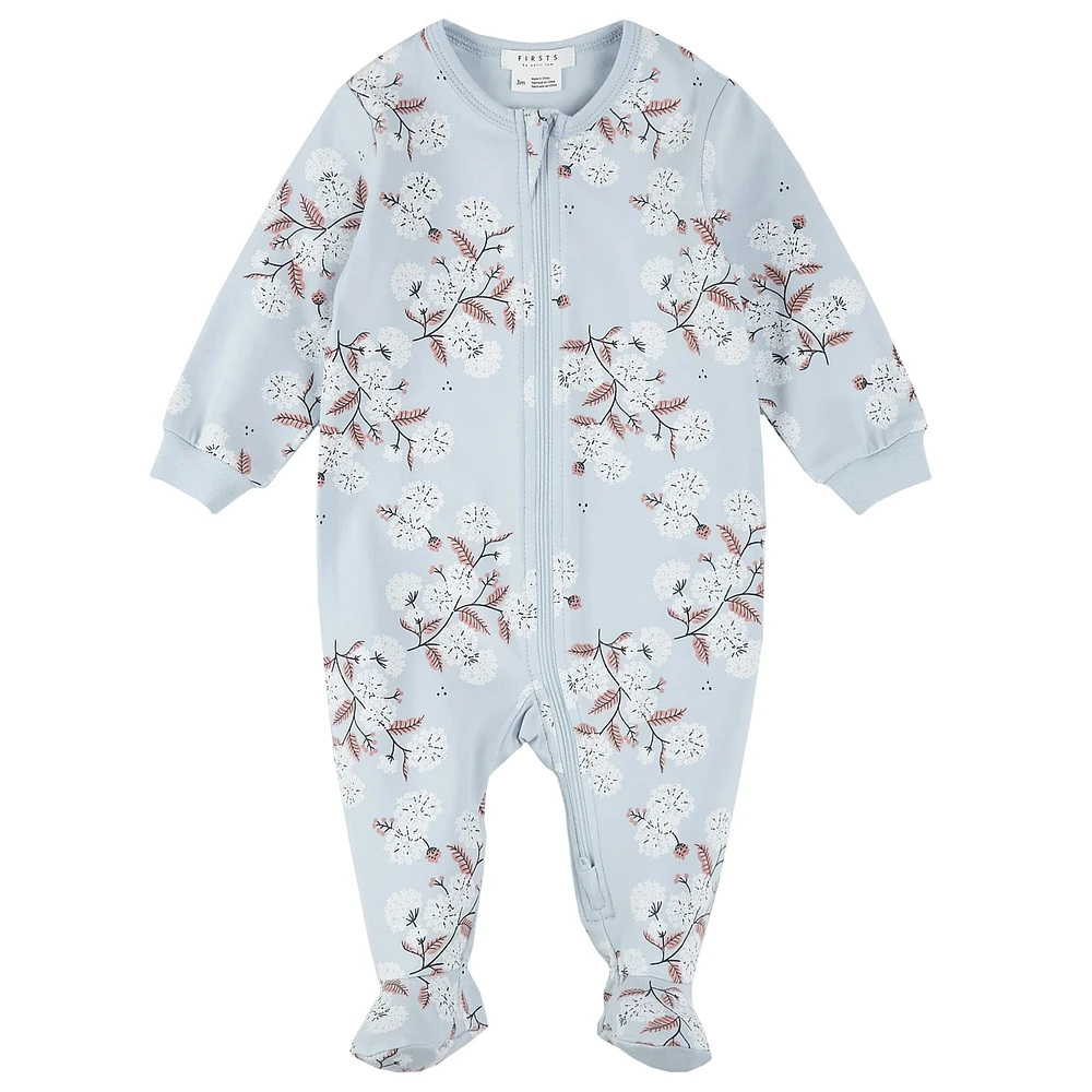 Hydrangea Print Sleeper 0-12m