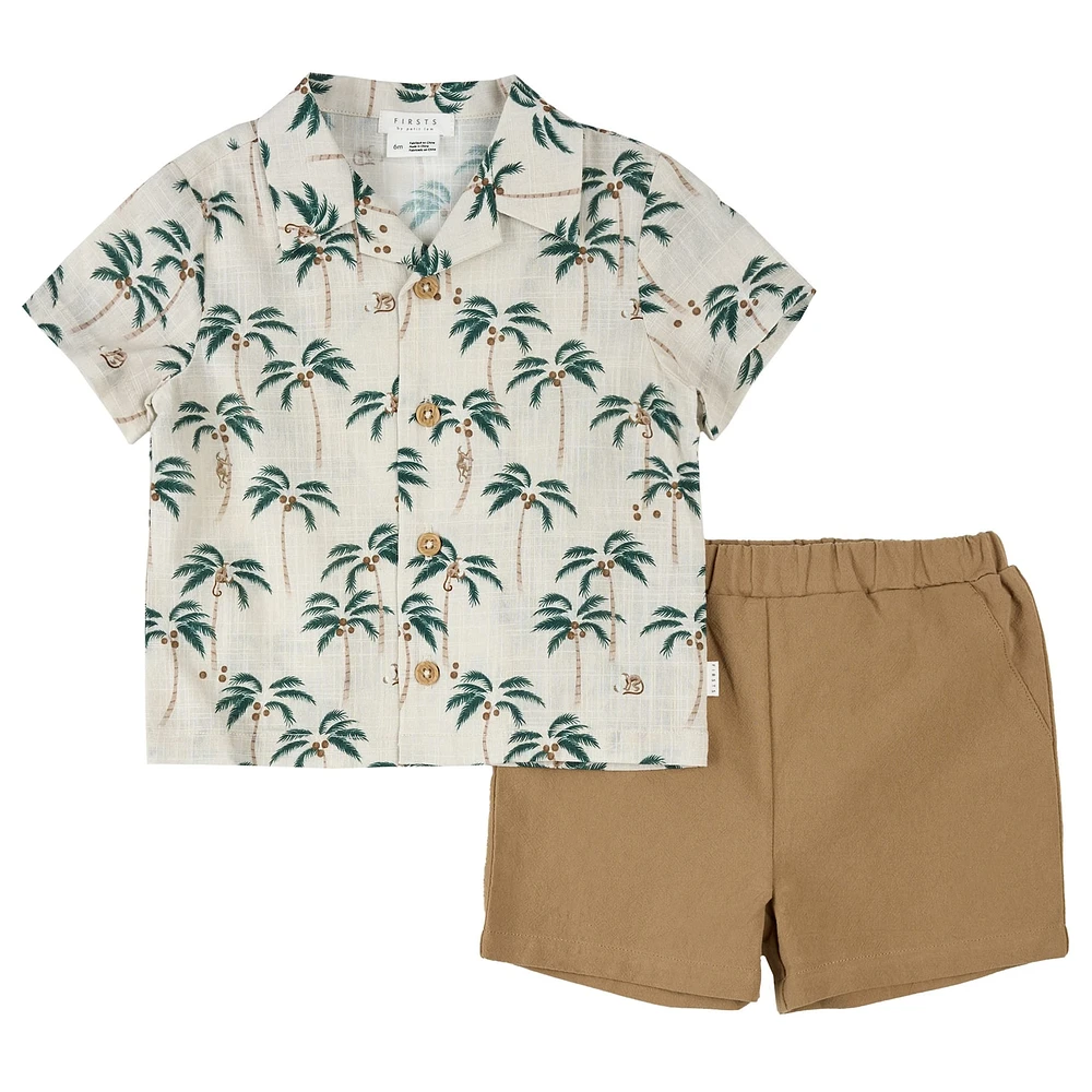 Palm Trees Shirt Set 3-24m