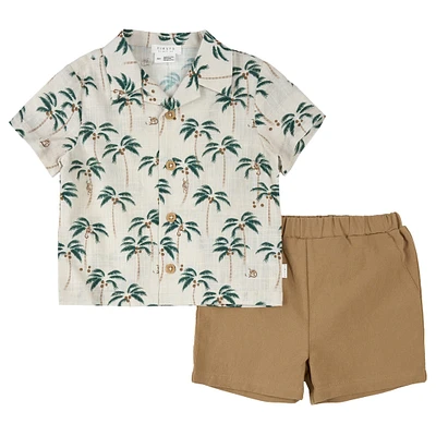 Palm Trees Shirt Set 3-24m