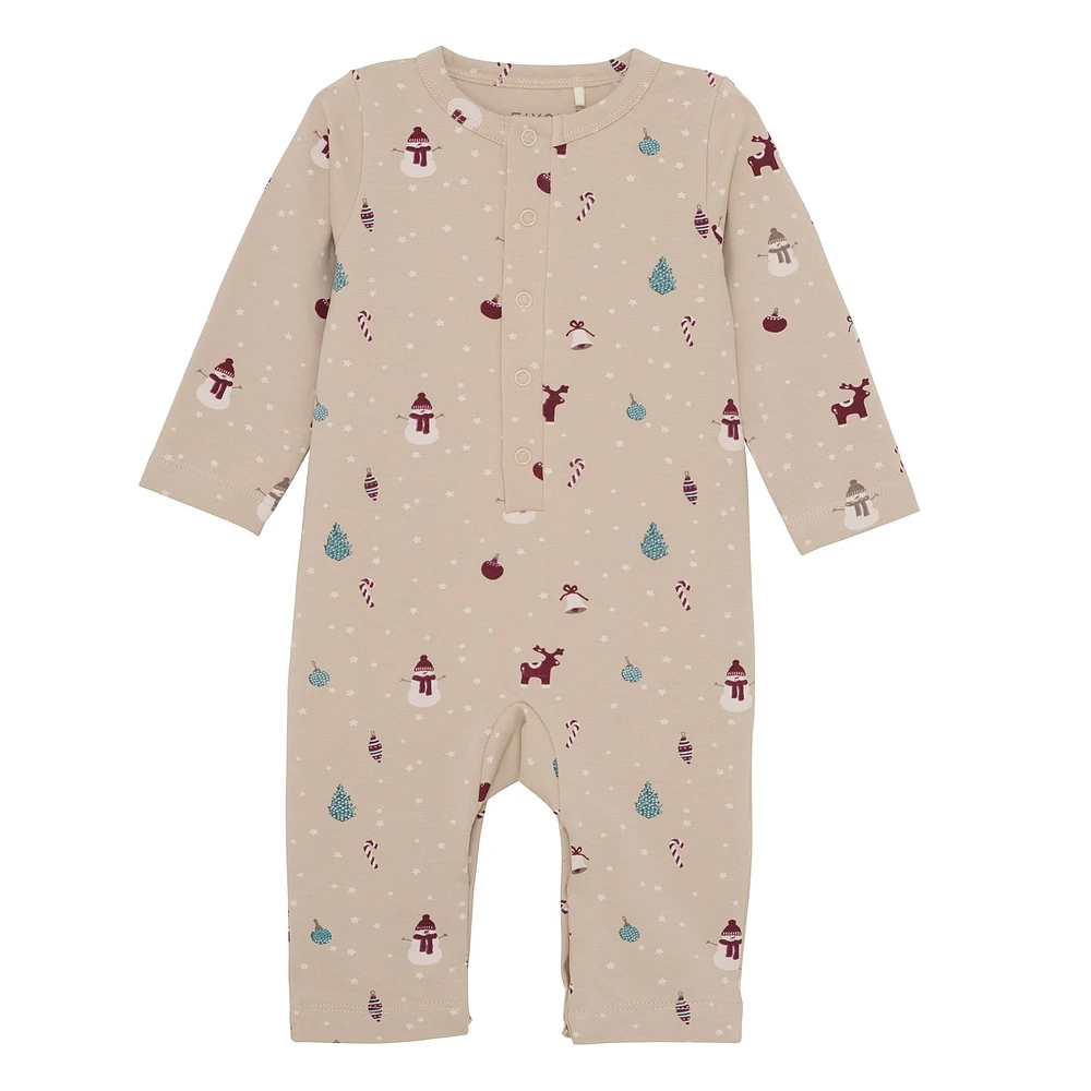 Christmas Print Romper Nb-24m