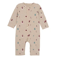 Christmas Print Romper Nb-24m