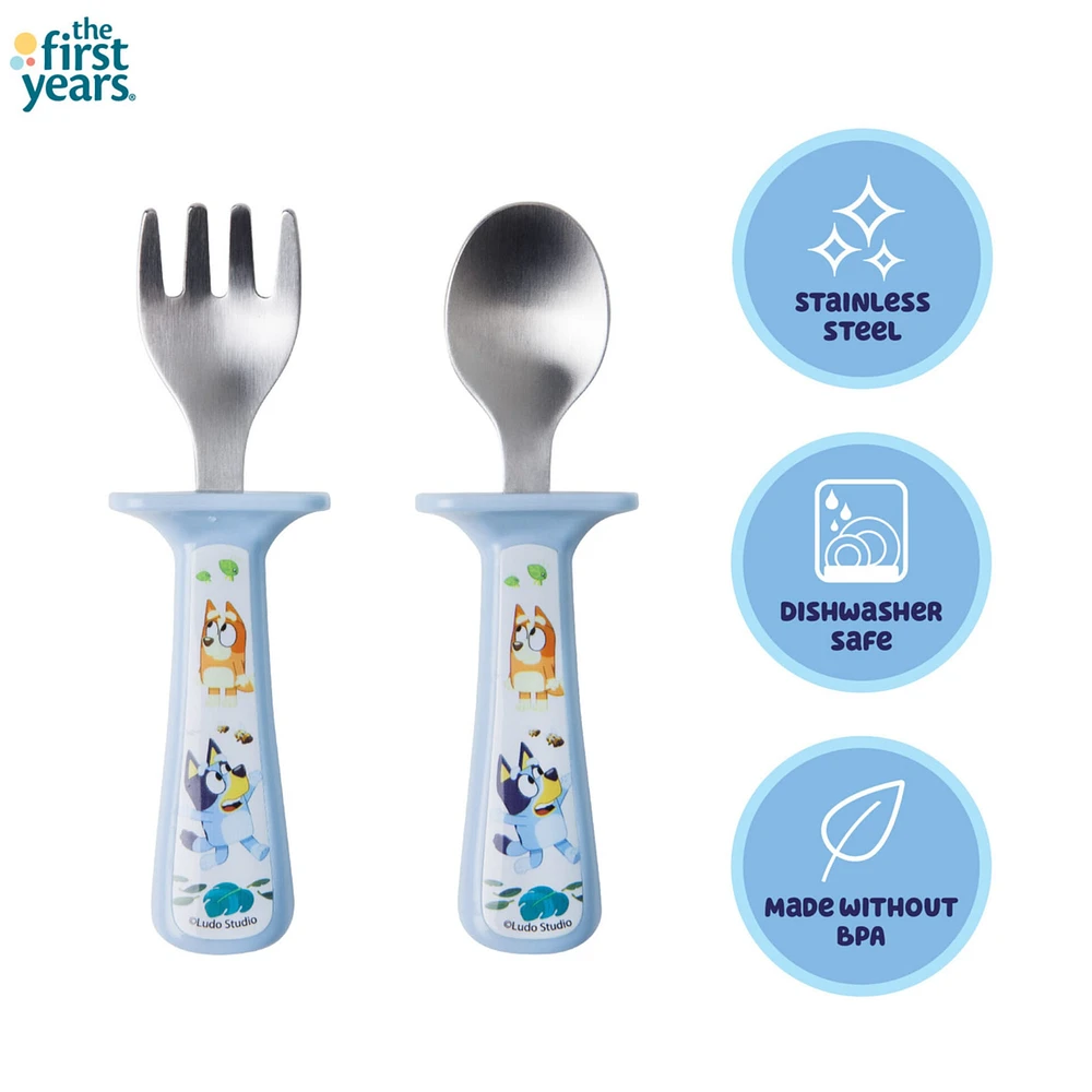 Bluey Fork And Spoon Set  with Handle Guards