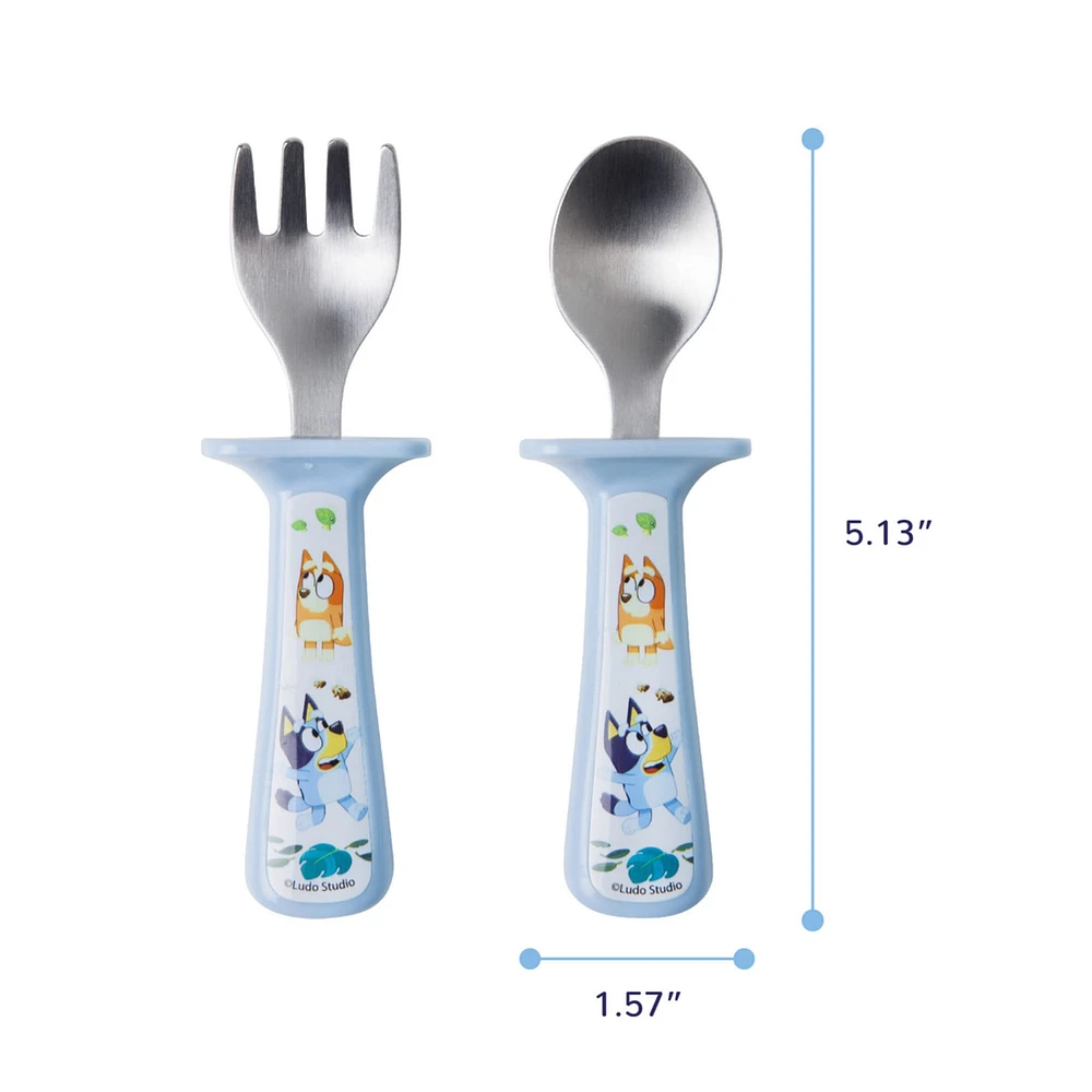 Bluey Fork And Spoon Set  with Handle Guards
