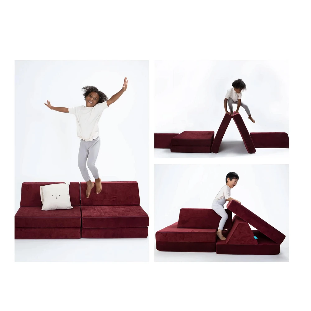 Half Modular Sofa - Cranberry Rain