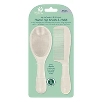 Sprout ware® & silicone cradle cap brush & comb - Light Spice