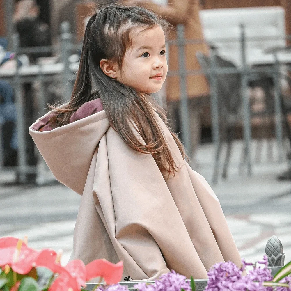 Housse Mi-Saison Poncho 3-en-1 - Prune