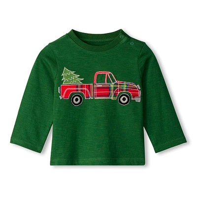 T-Shirt Manches Longues Camion Carreaux 6-24mois