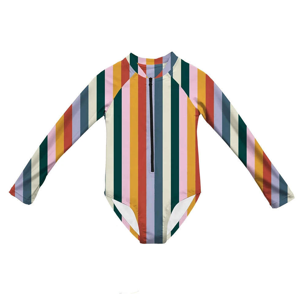 Vertical Striped Swimsuit 2-12y
