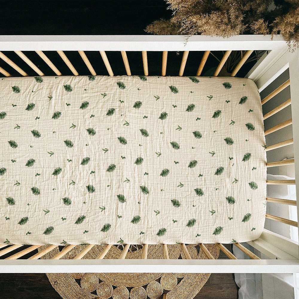 Baby Crib Fitted Sheet - Fern
