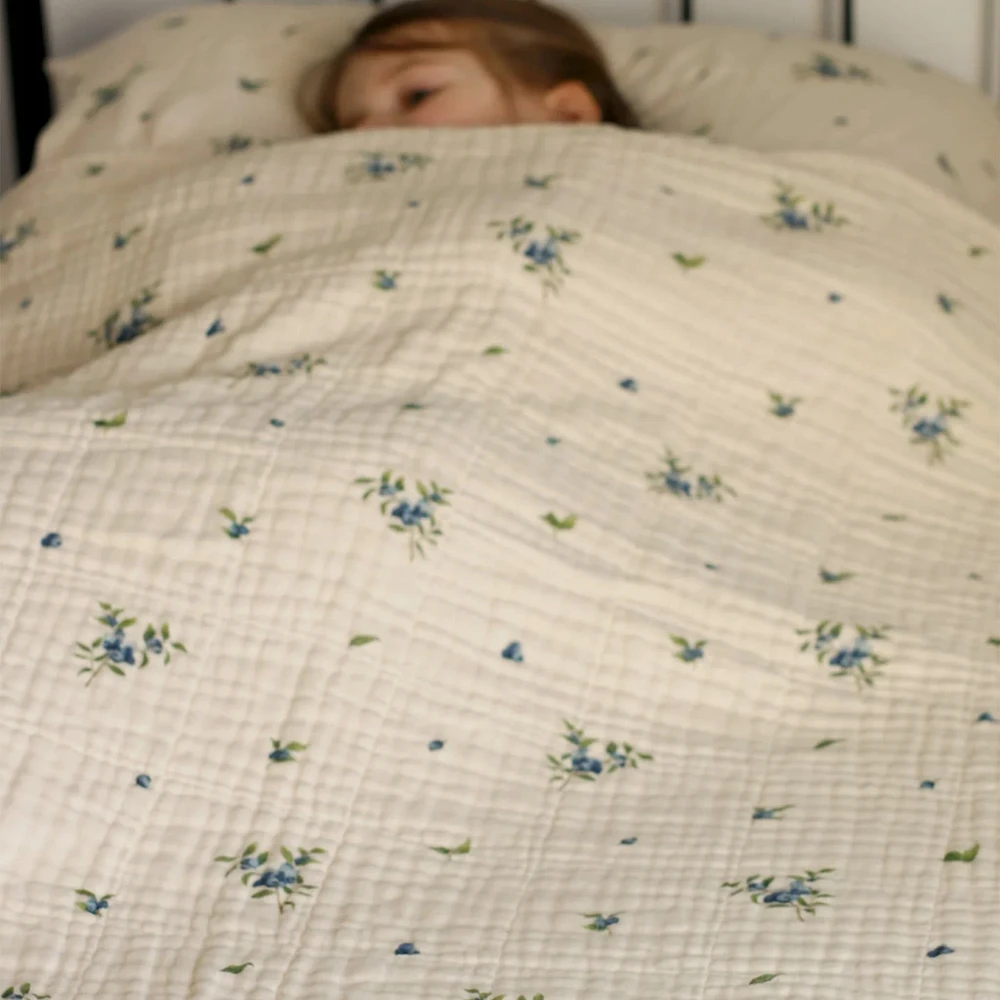 4- layer Musin Blanket Large - Blueberries