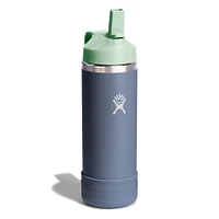 18oz Kids Wide Mouth Bottle- Grey/Green