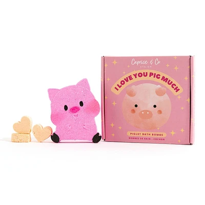 Ensemble de Bombes de Bain - Cochon I Love you PIG much