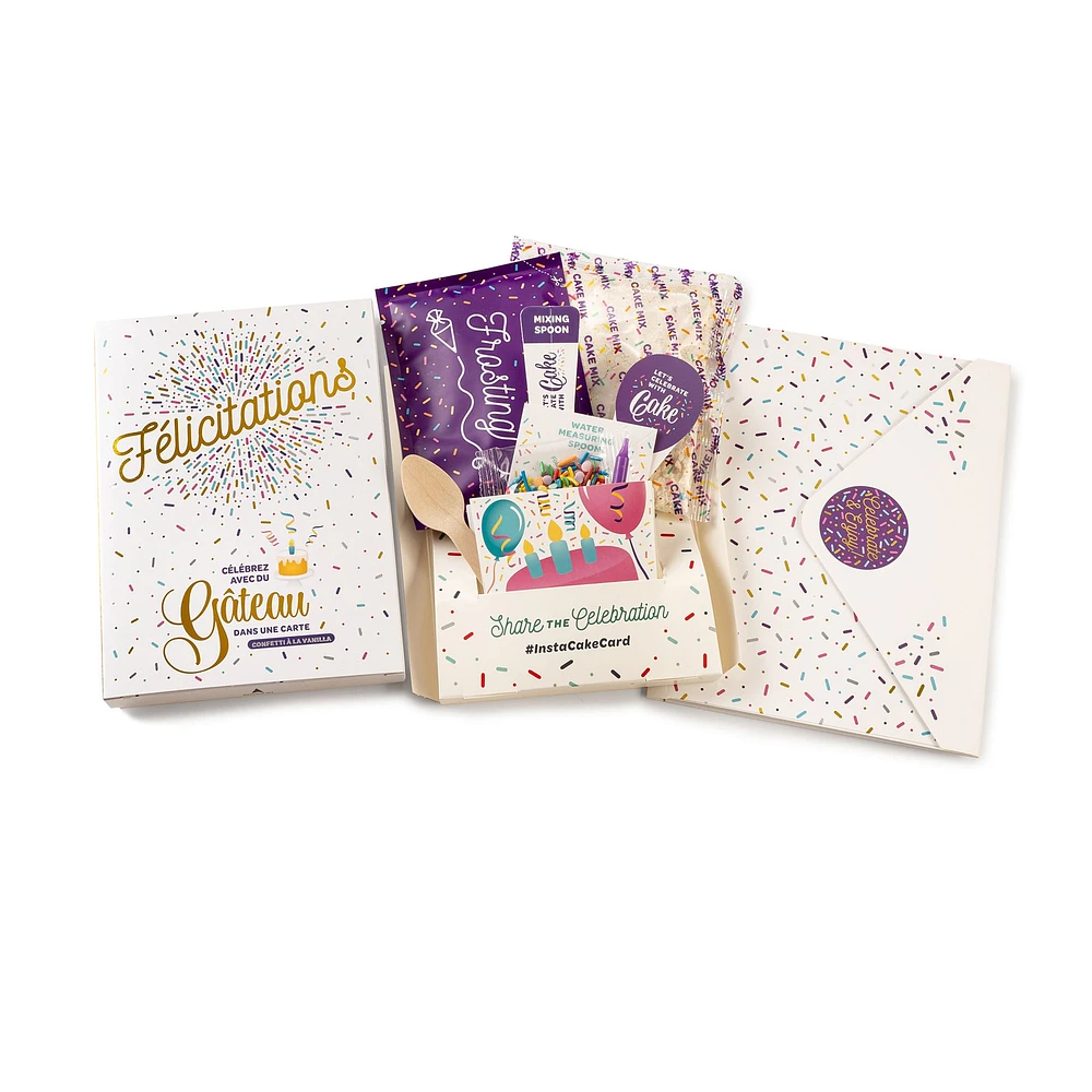 Wish Card + Instant Vanilla Cake - Félicitations