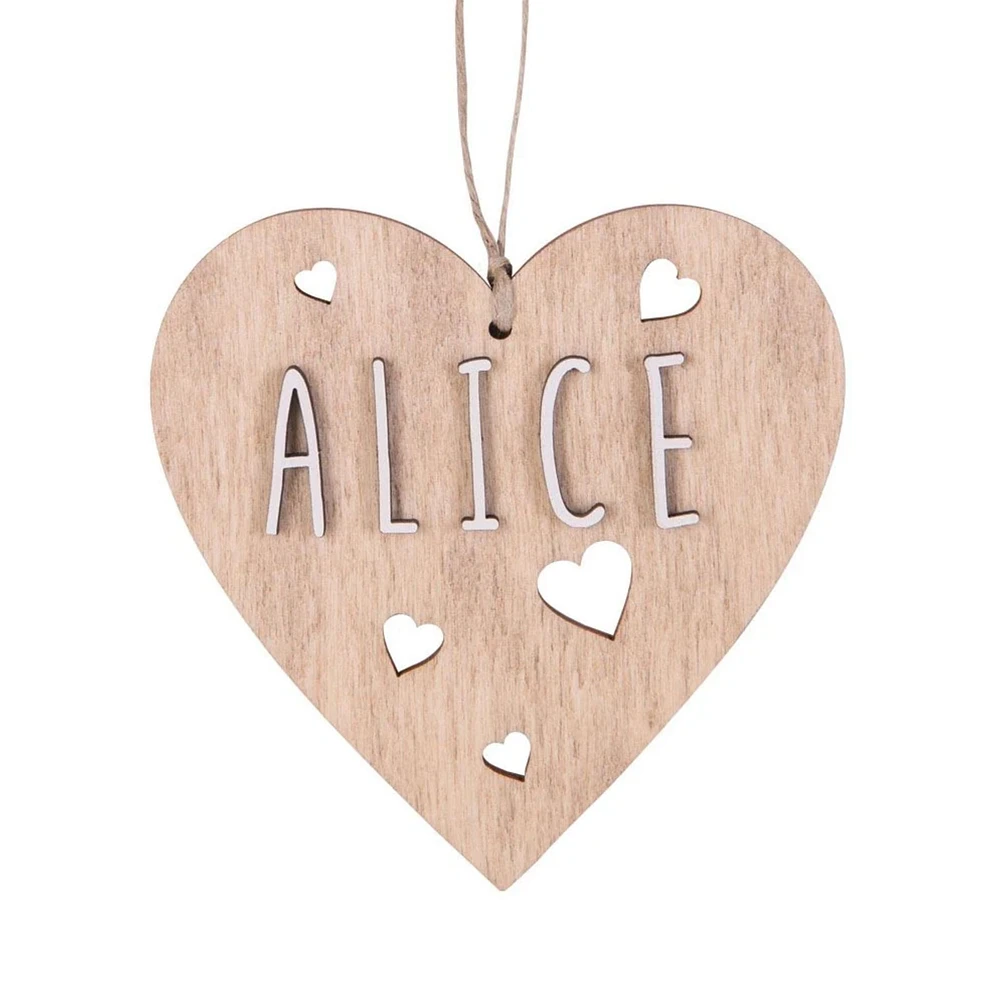 Vintiun-Custom Heart 9cm Wood