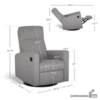 Rocking and Swivel Armchair Nelly - Puppy Sand - Motorized Electric