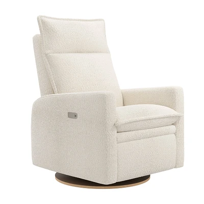 Rocking and Swivel Armchair Arya - Puppy Pearl - Motorized Electric