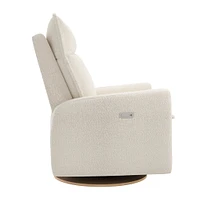 Rocking and Swivel Armchair Arya - Puppy Pearl - Motorized Electric