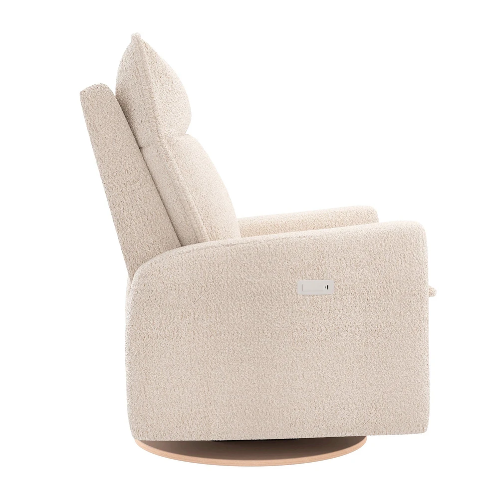 Rocking and Swivel Armchair Arya - Puppy Sand - Motorized Electric