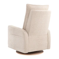 Rocking and Swivel Armchair Arya - Puppy Sand - Motorized Electric